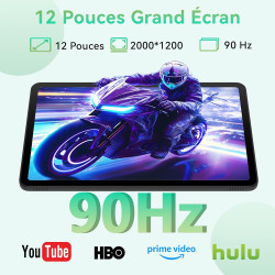 Android 16 Tablette 12 Pouces avec Gemini AI, Tablettes avec Coque, Clavier & Souris, Unisoc T7250 Octa-Core, 36 GO RAM + 256 GO