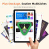 Tablette 10 Pouces, Tablettes Android 15 avec Étui, Unisoc T30 Quad-Core, 18 GO RAM + 128 GO ROM + 1 TO TF, Écran HD IPS 1280x80