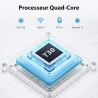 Tablette 10 Pouces, Tablettes Android 15 avec Étui, Unisoc T30 Quad-Core, 18 GO RAM + 128 GO ROM + 1 TO TF, Écran HD IPS 1280x80