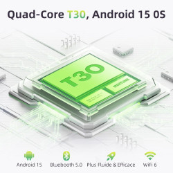 Tablette 10 Pouces, Tablettes Android 15 avec Étui, Unisoc T30 Quad-Core, 18 GO RAM + 128 GO ROM + 1 TO TF, Écran HD IPS 1280x80