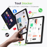 Tablette 10 Pouces, Tablettes Android 15 avec Étui, Unisoc T30 Quad-Core, 18 GO RAM + 128 GO ROM + 1 TO TF, Écran HD IPS 1280x80