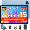Tablette 10 Pouces, Tablette Android 15 avec Étui, Souris & Clavier, Octa-Core, 24 Go RAM + 128 Go ROM + 1 TO TF, Écran IPS HD 1