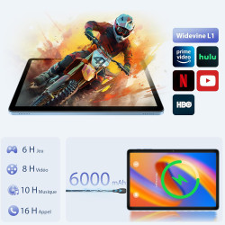 Tablette 10 Pouces, Tablette Android 15 avec Étui, Souris & Clavier, Octa-Core, 24 Go RAM + 128 Go ROM + 1 TO TF, Écran IPS HD 1