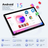 Tablette 10 Pouces, Tablette Android 15 avec Étui, Souris & Clavier, Octa-Core, 24 Go RAM + 128 Go ROM + 1 TO TF, Écran IPS HD 1