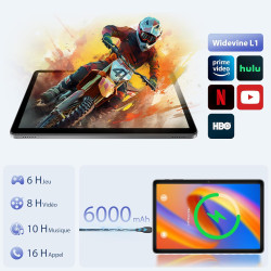 Tablette 10 Pouces, Tablette Android 15 avec Étui, Souris & Clavier, Octa-Core, 24 Go RAM + 128 Go ROM + 1 TO TF, Écran IPS HD 1