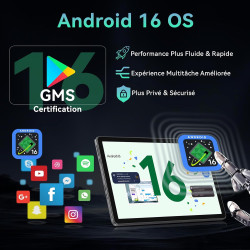 Tablette 11 Pouces avec Gemini AI, Tablettes Android 16 avec Coque, Souris & Clavier, Octa-Core, 24 GO RAM + 256 GO ROM + 2 TO T