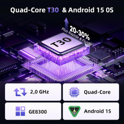 Tablette 10 Pouces, Tablettes Android 15 avec Étui, Unisoc T30 Quad-Core, 18 GO RAM + 128 GO ROM + 1 TO TF, Écran HD IPS 1280x80
