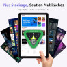 Tablette 10 Pouces, Tablettes Android 15 avec Étui, Unisoc T30 Quad-Core, 18 GO RAM + 128 GO ROM + 1 TO TF, Écran HD IPS 1280x80