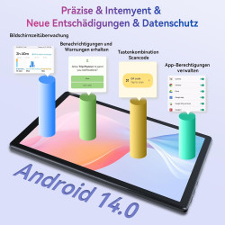 Ainmel Tablette Android, 10 Pouces avec processeur Octa-Core, 10GB RAM 128GB ROM, 1TB TF Card Expand, 1280x800 IPS HD Touchscree