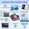 DMOAO Tablette Android 11 Pouces avec 16Go RAM 256Go ROM 1TB Extensible, 2K FHD Tablette avec Trois Caméras 5MP+13MP+2MP, 8 Core