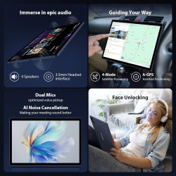 Tablette 14 Pouces Android 15 avec 36Go RAM + 512Go ROM (1TB TF), 4G LTE/SIM+5G WiFi, 11580mAh | 2240 * 1400HD | Octa-Core 2.0GH