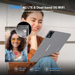 Tablette 14 pouces android 15 avec 36go ram+512go rom (1tb tf), 4g lte/sim+5g wifi, 11580mah | 2240 * 1400hd | octa-core 2.0ghz 