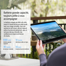 Honor pad x8a tablette tactile 11 pouces android 14+bleutooth, wifi, 4 go/128 go tablette with 4 haut-parleurs, 90hz eye protect