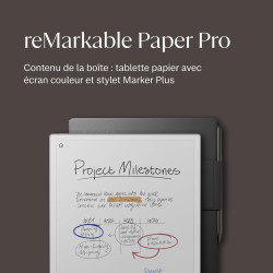 reMarkable Pack Premium Paper Pro | Tablette à Encre électronique - Écran Couleur 11,8" + Stylet Marker Plus avec Gomme intégrée