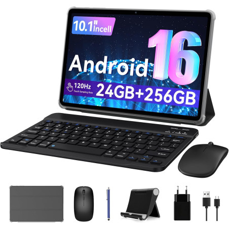 2026 dernier modèle Tablette avec stylet 10 pouces Android 16 tablet Ultra-Performante - Clavier & Souris Inclus - Gemini AI And
