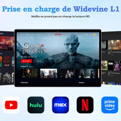 ZIOVO Tablette 10 Pouces Android 15,30Go RAM+128Go ROM (TF 2To)Tablet,5G WiFi Tablettes,Octa-Core 2.0 GHz/Gemini AI/Widevine L1/