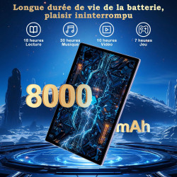 ZIOVO Tablette 10 Pouces Android 15,30Go RAM+128Go ROM (TF 2To)Tablet,5G WiFi Tablettes,Octa-Core 2.0 GHz/Gemini AI/Widevine L1/