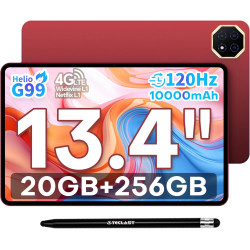 TECLAST T65 Plus Tablette 13.4 Pouces, Écran 120Hz, Helio G99 2.2GHz Octa-Core Gaming, 20Go RAM+256Go ROM(TF 8To), Dual SIM 4G L