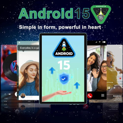 DMOAO Tablette 10 Pouces Android 15 avec 30 Go RAM + 2 to ROM Expansion, Widevine L1, 5G Wi-FI, Gemeni AI, 8 cœurs, GPS, 2 en 1 