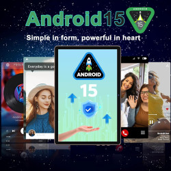 Dmoao tablette 10 pouces android 15 avec 30 go ram + 2 to rom expansion, widevine l1, 5g wi-fi, gemeni ai, 8 cœurs, gps, 2 en 1 