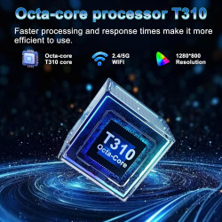 Dmoao tablette 10 pouces android 15 avec 30 go ram + 2 to rom expansion, widevine l1, 5g wi-fi, gemeni ai, 8 cœurs, gps, 2 en 1 