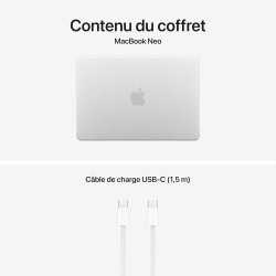 Apple MacBook Neo 13″ 2026 Portable avec Puce A18 Pro : Conçu pour l’IA et Apple Intelligence, mémoire unifiée 8 Go, SSD 512 Go,