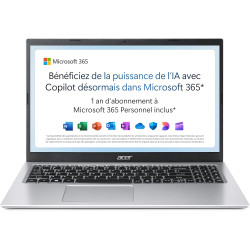 Acer Aspire 1 A115-32-C3AK Ordinateur Portable 15,6'' Full HD, PC Portable (Intel Celeron N4500, RAM 4 Go, 128 Go eMMC, Intel UH