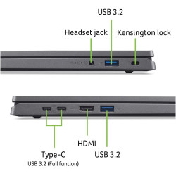 Acer Aspire Go 17 I PC Portable 17.3" FHD 60Hz I Intel N150 I 8Go RAM DDR5 I 128Go UFS I Windows 11 I Clavier FR AZERTY I AG17-3