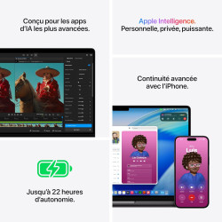Apple MacBook Pro Portable avec M5 Pro, CPU 18 cœurs et GPU 20 cœurs : Conçu pour l’IA, Écran Liquid Retina XDR 14,2 Pouces, Mém