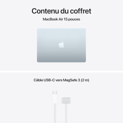 Apple MacBook Air 15 Pouces Portable avec Puce M5 : Conçu pour l’IA, Écran Liquid Retina 15,3 Pouces, Mémoire unifiée 16 Go, SSD