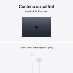 Apple MacBook Air 15 Pouces Portable avec Puce M5 : Conçu pour l’IA, Écran Liquid Retina 15,3 Pouces, Mémoire unifiée 16 Go, SSD