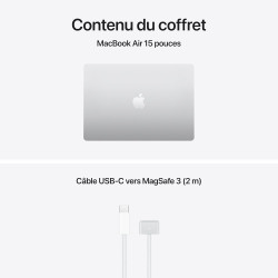 Apple MacBook Air 15 Pouces Portable avec Puce M5 : Écran Liquid Retina 15,3 Pouces, Mémoire unifiée 16 Go, SSD 1 to, Touch ID, 