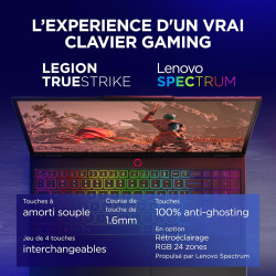 Lenovo Legion 5 15IRX10 - Ordinateur Portable Gaming 15.1'' OLED WQXGA 165Hz (Intel Core i7-13650HX, RAM 32Go, SSD 1To, NVIDIA R