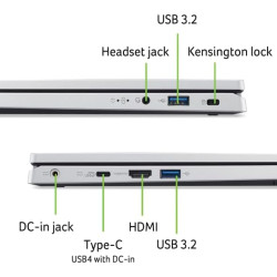 Acer Pack: Aspire Go 14 AG14-31P-33YH, Ordinateur Portable 14'' WUXGA IPS, PC Portable (Intel Core i3-N305, RAM 8 Go, SSD 512 Go