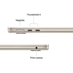 Apple MacBook Air 13 Pouces Ordinateur Portable avec Puce M4 : Conçu pour Apple Intelligence, Écran Liquid Retina de 13,6 Pouces