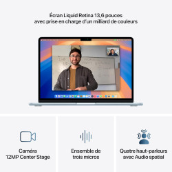 Apple MacBook Air 13 Pouces Ordinateur Portable avec Puce M4 : Conçu pour Apple Intelligence, Écran Liquid Retina de 13,6 Pouces