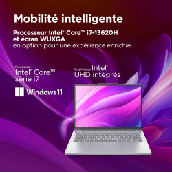 Lenovo IdeaPad Slim 3 14IRH10 - Ordinateur Portable 14'' WUXGA (Intel Core i7-13620H, RAM 16Go, SSD 512Go, Intel UHD Graphics, W