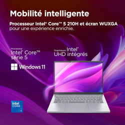 Lenovo IdeaPad Slim 3 14IRH10R - Ordinateur Portable 14'' WUXGA (Intel Core 5 210H, RAM 16Go, SSD 512Go, Intel UHD Graphique, Wi