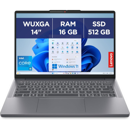 Lenovo IdeaPad Slim 3 14IRH10 - Ordinateur Portable 14'' WUXGA (Intel Core i5-13420H, RAM 16Go, SSD 512Go, Intel UHD Graphique, 