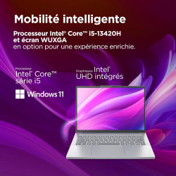 Lenovo IdeaPad Slim 3 14IRH10 - Ordinateur Portable 14'' WUXGA (Intel Core i5-13420H, RAM 16Go, SSD 512Go, Intel UHD Graphique, 