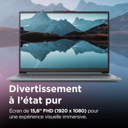 Lenovo IdeaPad Slim 3 15IRU8 - Ordinateur Portable 15.6'' FHD (Intel Core i3-1315U, RAM 8Go, SSD 512Go, Intel UHD Graphique Inté
