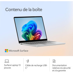 Microsoft Surface Laptop | Copilot+ PC | Ecran Tactile LCD 13”| Snapdragon® X Plus | 16Go RAM | Stockage 256Go | Dernier Modèle 