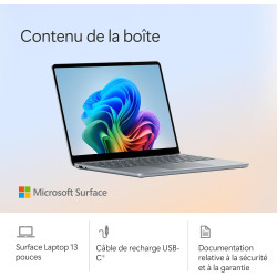 Microsoft Surface Laptop | Copilot+ PC | Ecran Tactile LCD 13”| Snapdragon® X Plus | 16Go RAM | Stockage 512Go | Dernier Modèle 
