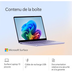Microsoft Surface Laptop | Copilot+ PC | Ecran Tactile LCD 13”| Snapdragon® X Plus | 16Go RAM | Stockage 512Go | Dernier Modèle 