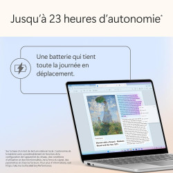 Microsoft Surface Laptop | Copilot+ PC | Ecran Tactile LCD 13”| Snapdragon® X Plus | 16Go RAM | Stockage 512Go | Dernier Modèle 