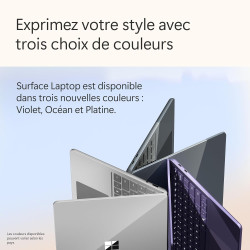 Microsoft Surface Laptop | Copilot+ PC | Ecran Tactile LCD 13”| Snapdragon® X Plus | 16Go RAM | Stockage 512Go | Dernier Modèle 