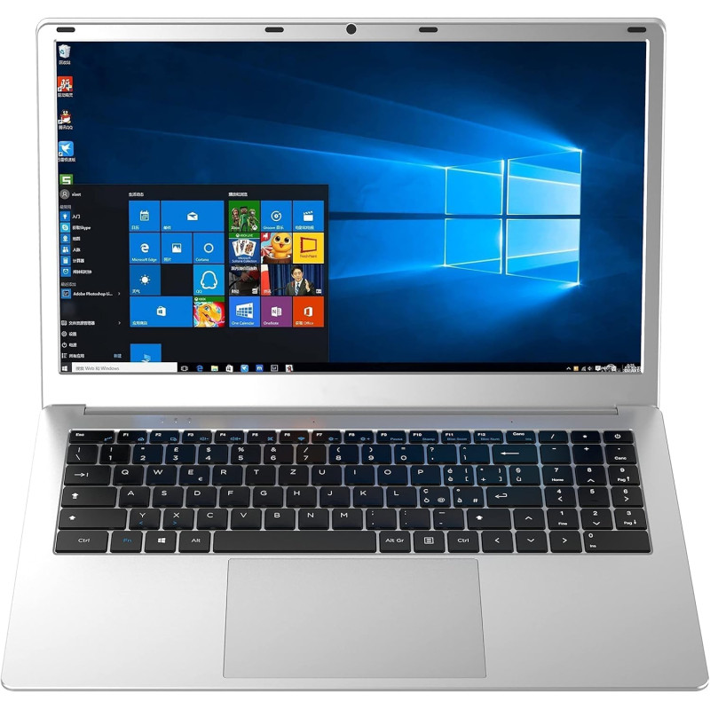 Quad pc portable 15.6" fullhd (n3450 4x2.2 ghz, ram 8go, 256go ssd, wlan, bleutooth, windows 11 pro) clavier azerty français 683