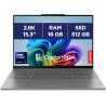 Lenovo Yoga Slim 7 15ILL9 - Ordinateur Portable Copilot+ 15'' 2.8K WQXGA+ 120Hz Tactile (Intel Ultra 7 256V, RAM 16Go, SSD 512Go