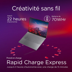 Lenovo Yoga Slim 7 15ILL9 - Ordinateur Portable Copilot+ 15'' 2.8K WQXGA+ 120Hz Tactile (Intel Ultra 7 256V, RAM 16Go, SSD 512Go