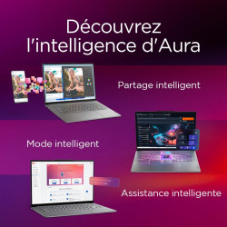 Lenovo Yoga Slim 7 15ILL9 - Ordinateur Portable Copilot+ 15'' 2.8K WQXGA+ 120Hz Tactile (Intel Ultra 7 256V, RAM 16Go, SSD 512Go